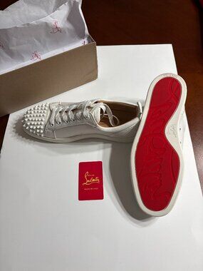 Christian Louboutin Louis Junior Spikes in White Men's size 43 (US 10)